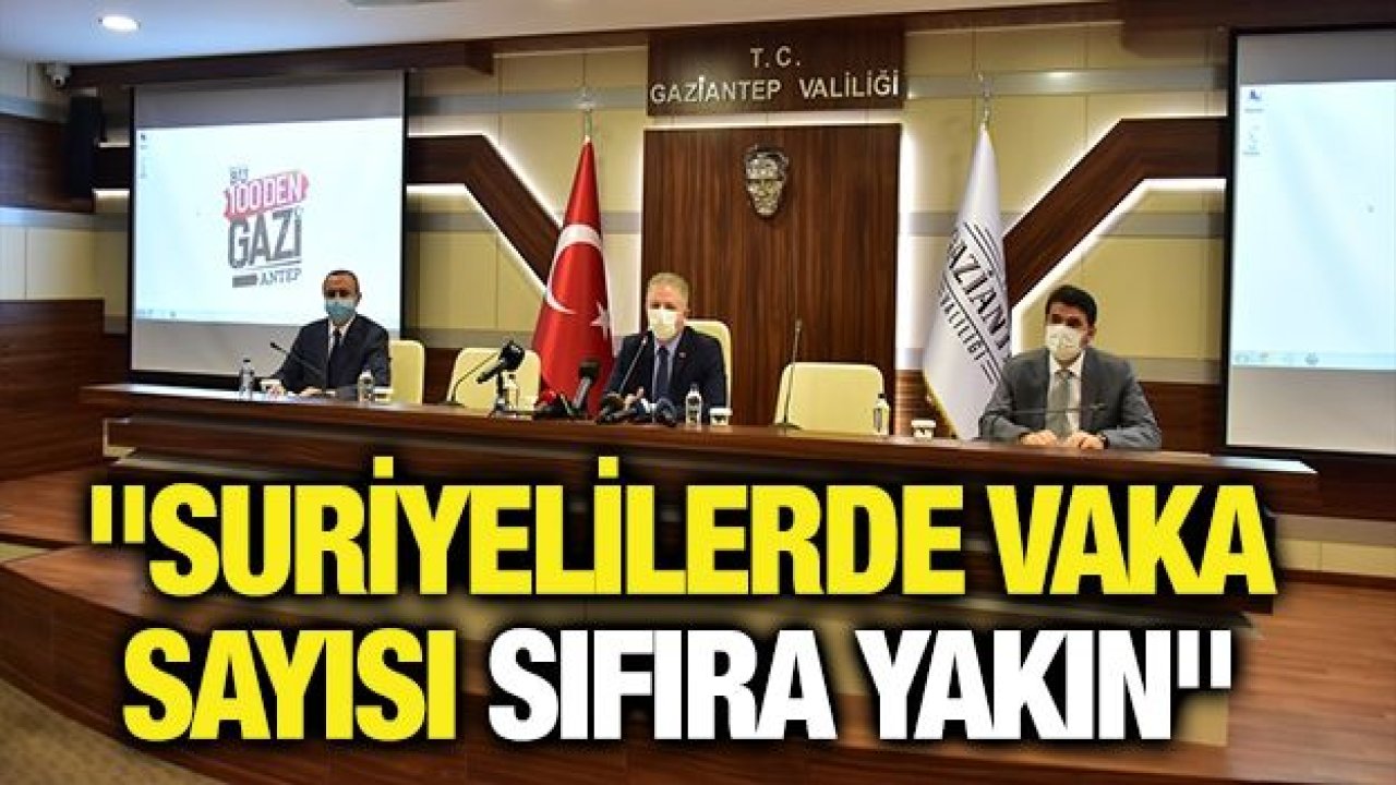 "Suriyelilerde vaka sayısı sıfıra yakın"