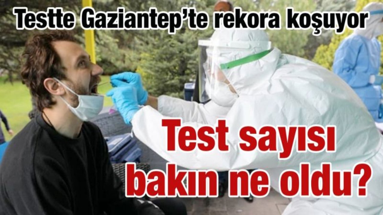 Testte Gaziantep’te rekora koşuyor. Test sayısı bakın ne oldu?