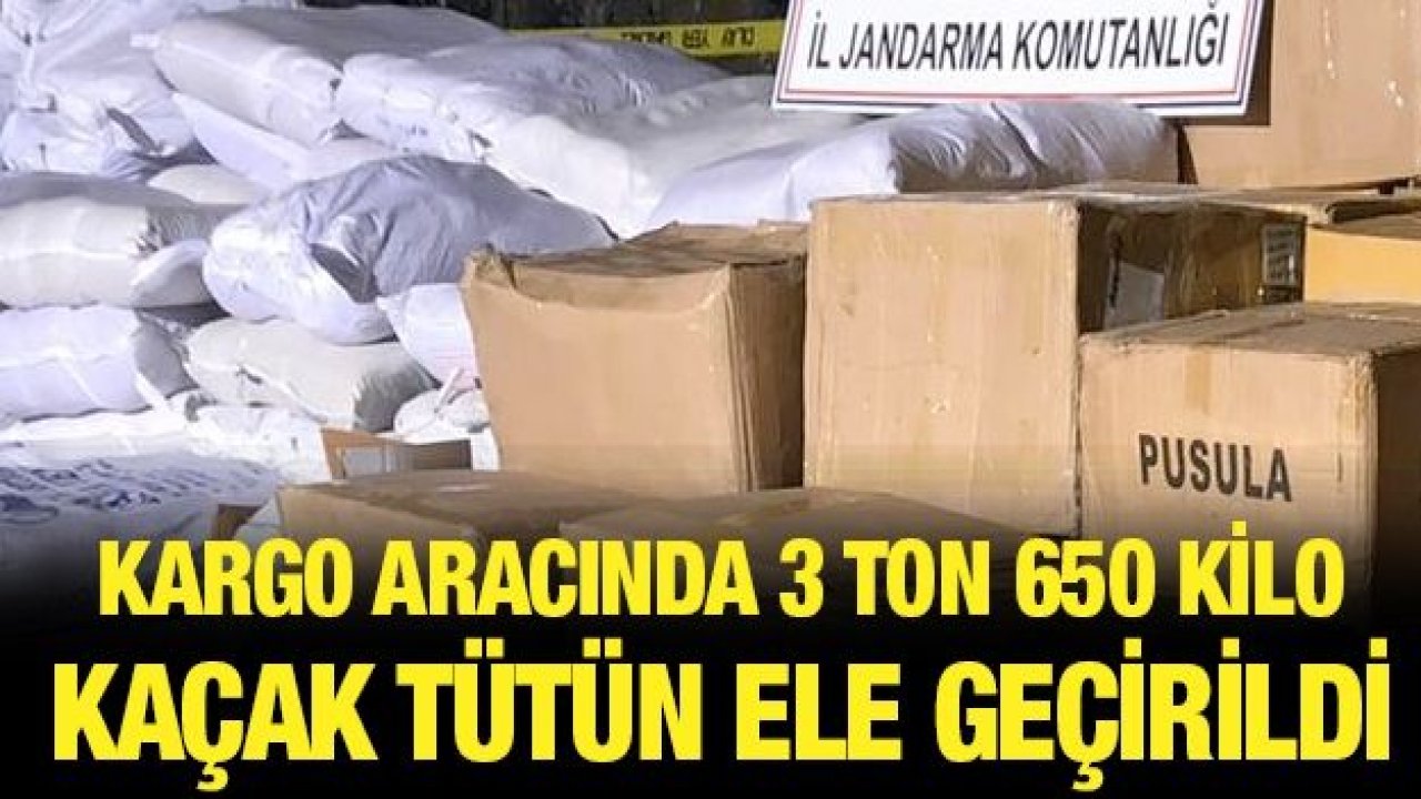 3 ton 650 kilo sarmalık kıyılmış tütün ele geçirildi