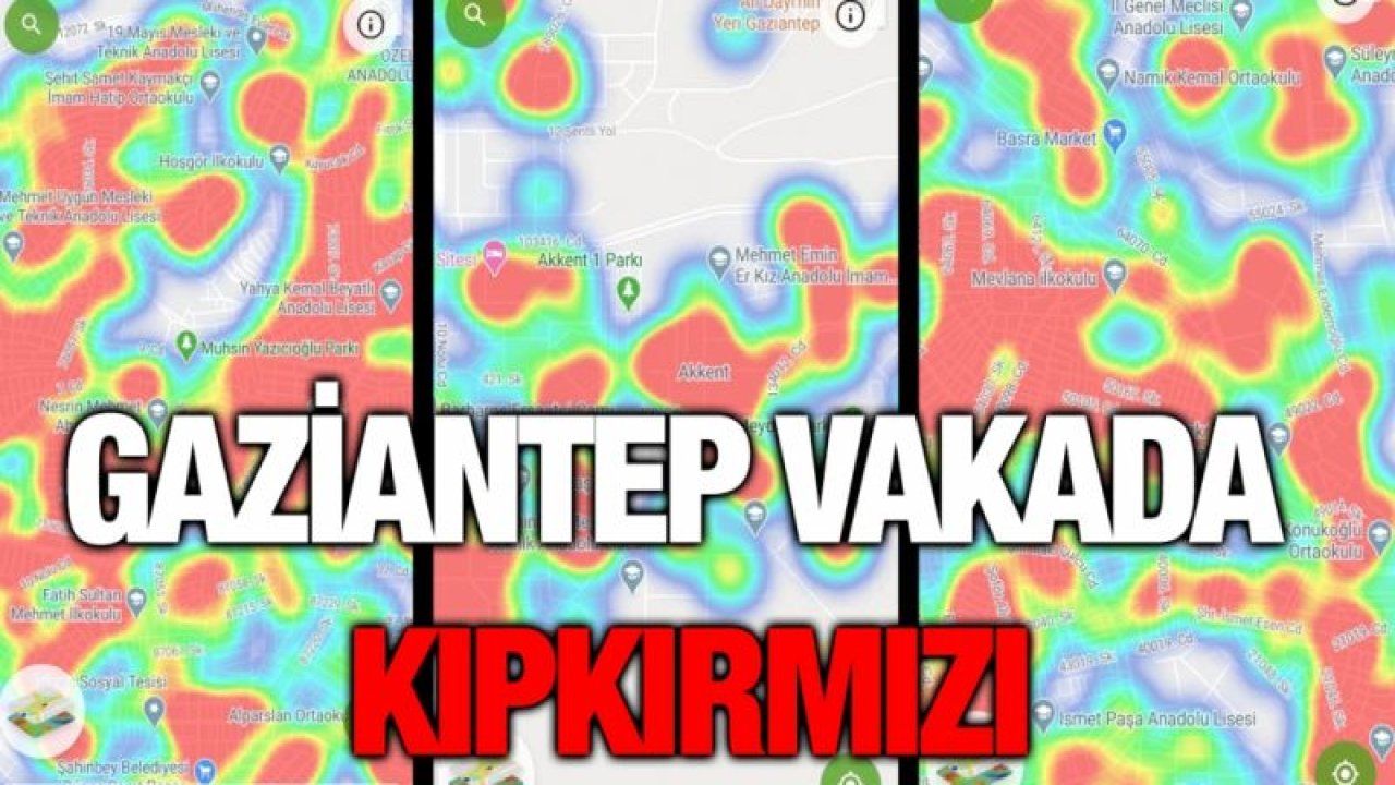 Gaziantep Vakada kıpkırmızı