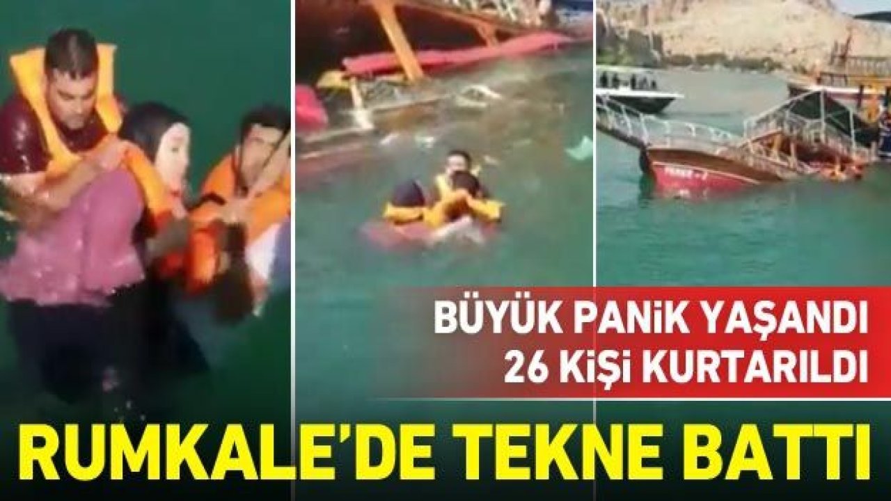 Rumkale'de tekne battı, büyük panik yaşandı!