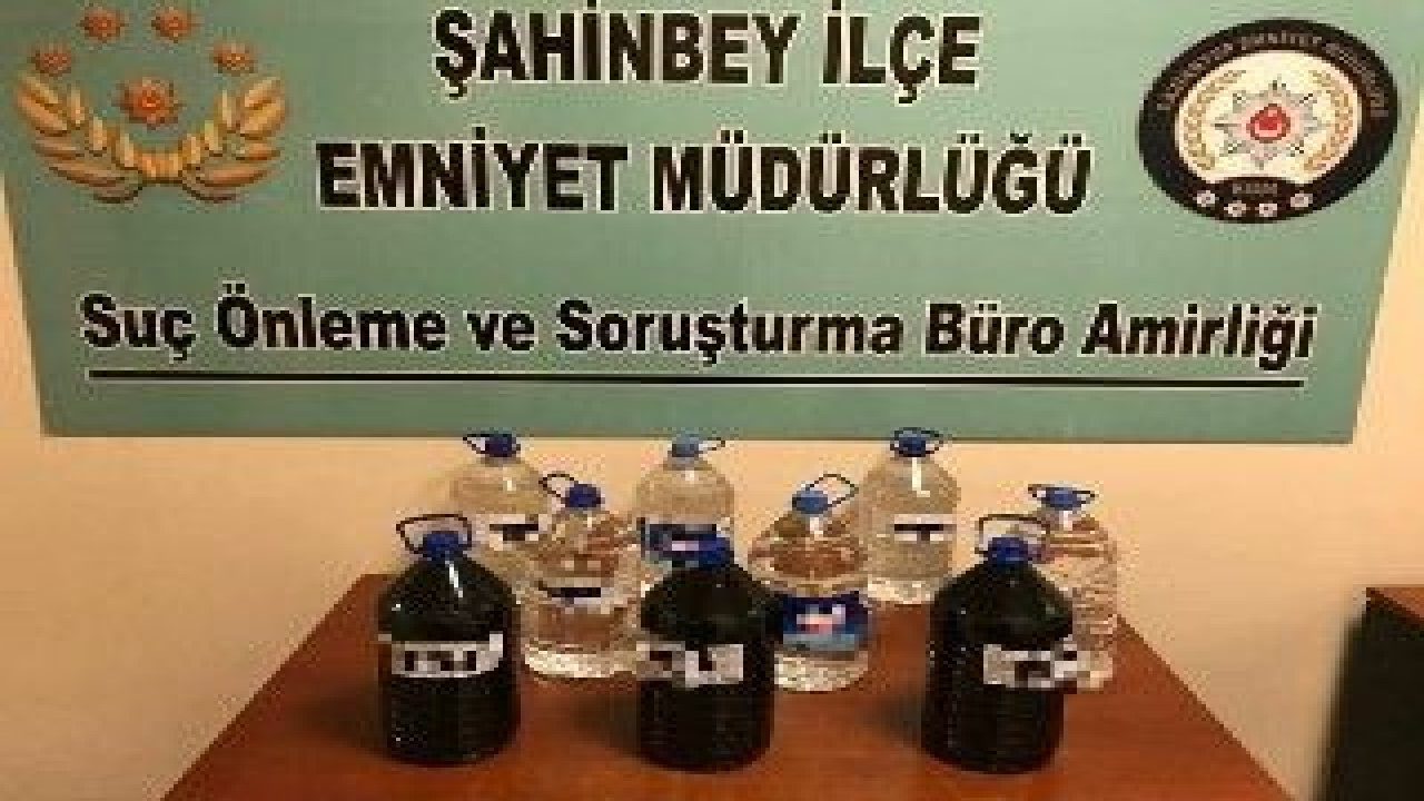 Gaziantep'te 45 litre kaçak alkol ele geçirildi