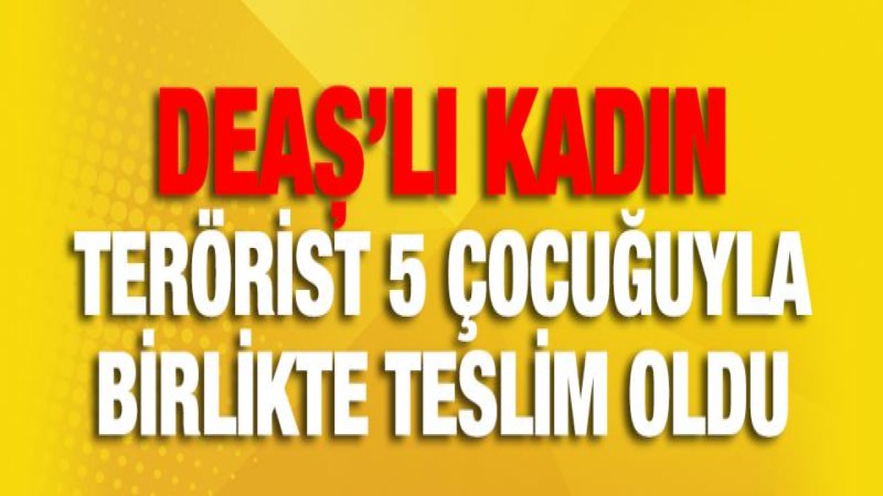 DEAŞ'lı kadın terörist teslim oldu