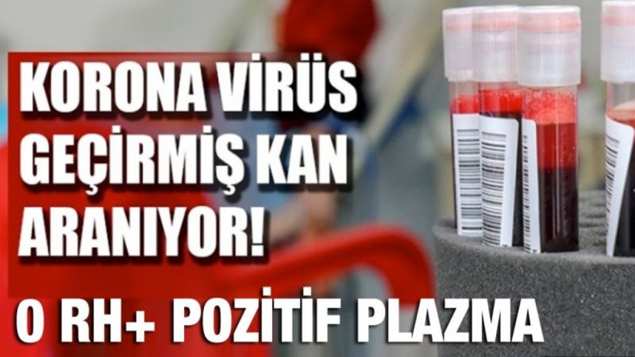 0 Arh+ Pozitif Plazma aranıyor