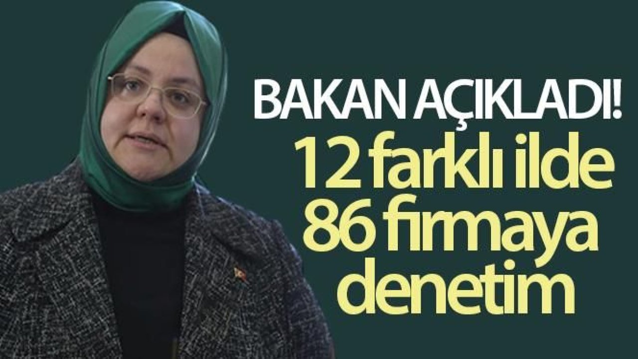 Bakan Selçuk: '86 firmada 156 ürün denetimi yapıldı'