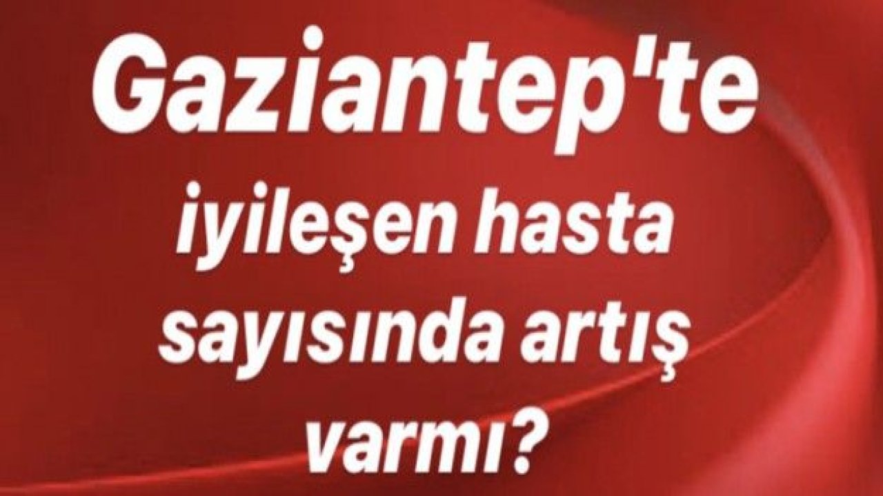 Gaziantep'te iyileşen hasta sayısında artış varmı?