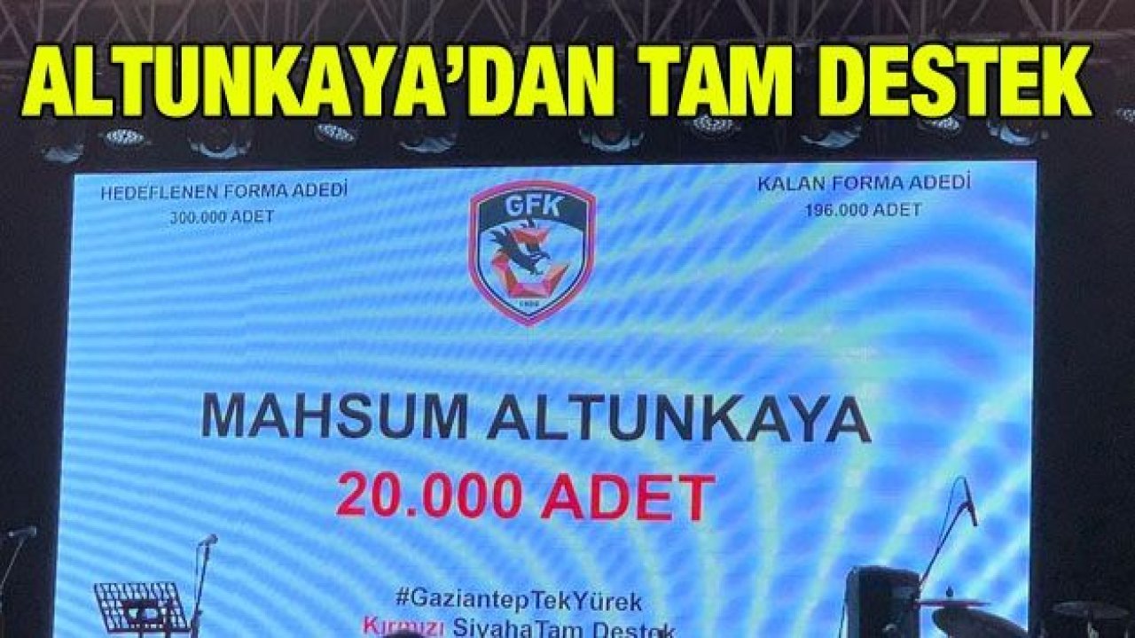 Altunkaya’dan 20 bin forma