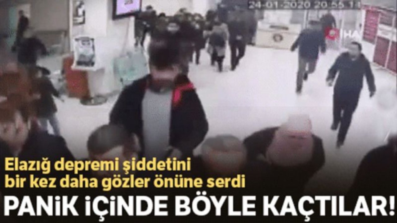 Elazığ depreminin şiddeti hastanedeki kameralara böyle yansıdı