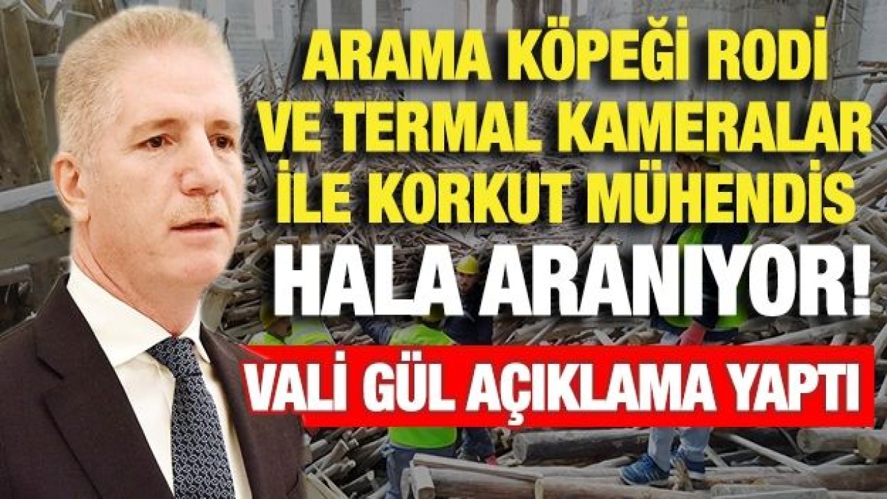 Arama köpeği Rodi ve termal kameralar ile Korkut mühendis aranıyor!