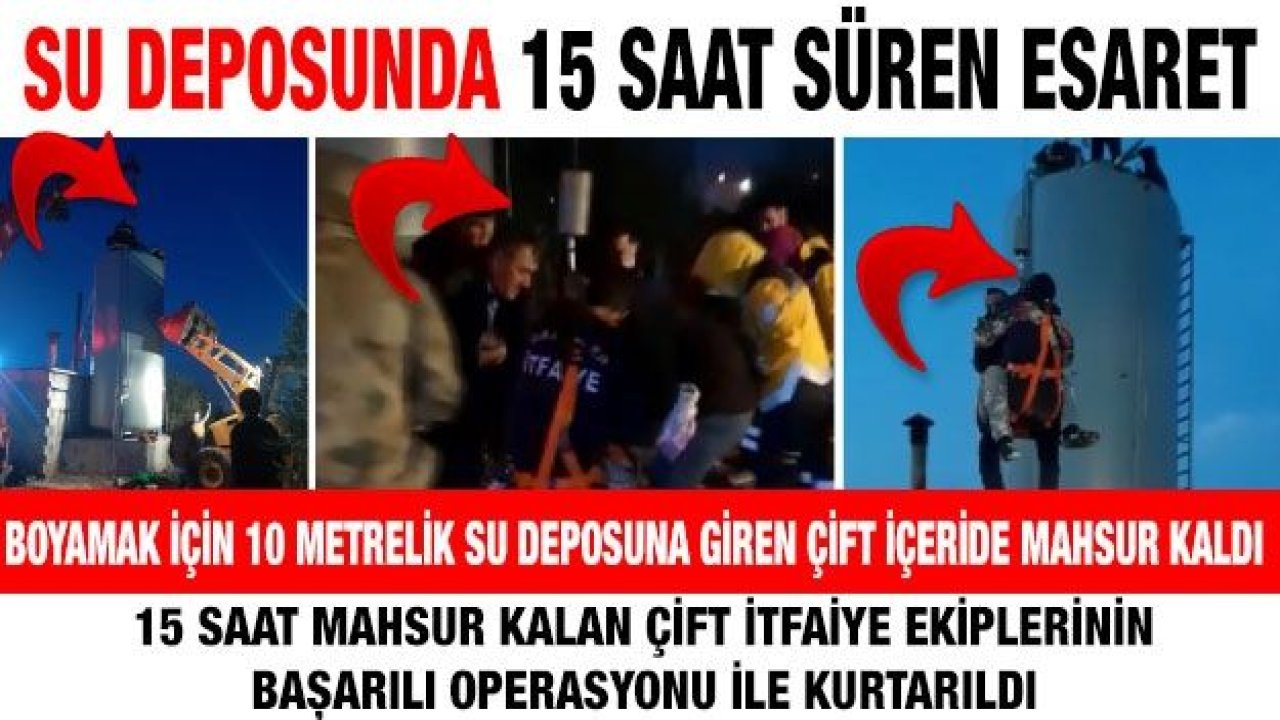 Su deposunda 15 saat süren esaret