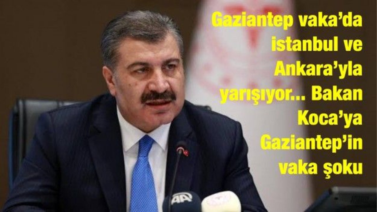 Gaziantep vaka’da istanbul ve Ankara’yla yarışıyor... Bakan Koca’ya Gaziantep’in vaka şoku