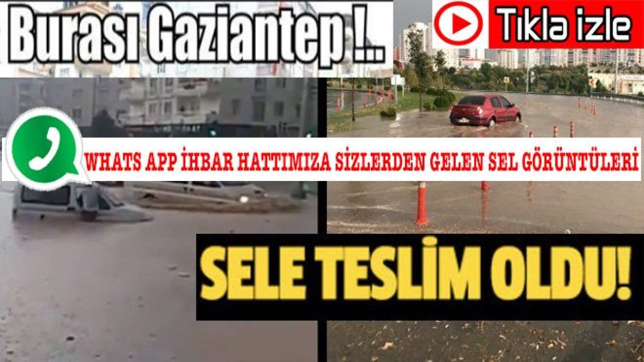 Aşırı Yağmur Sellere Neden Oldu...İhbar Hattımıza Sizlerden Gelenler