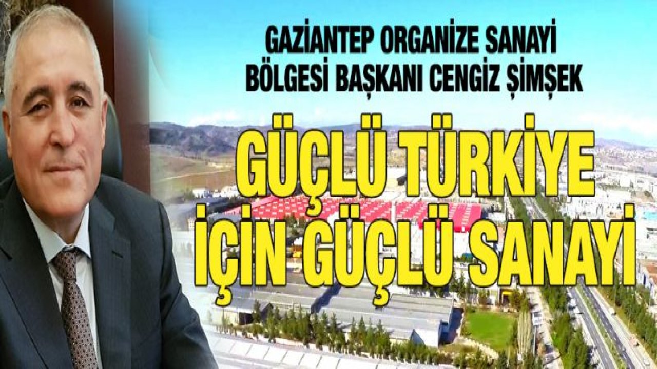 Şimşek: "OSB'ye değer katacak projelere ağırlık vereceğiz"