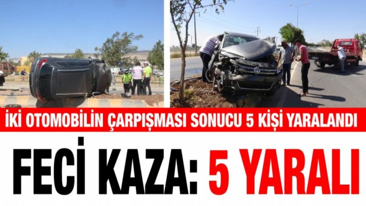 Kilis’te iki otomobil çarpıştı: 5 yaralı