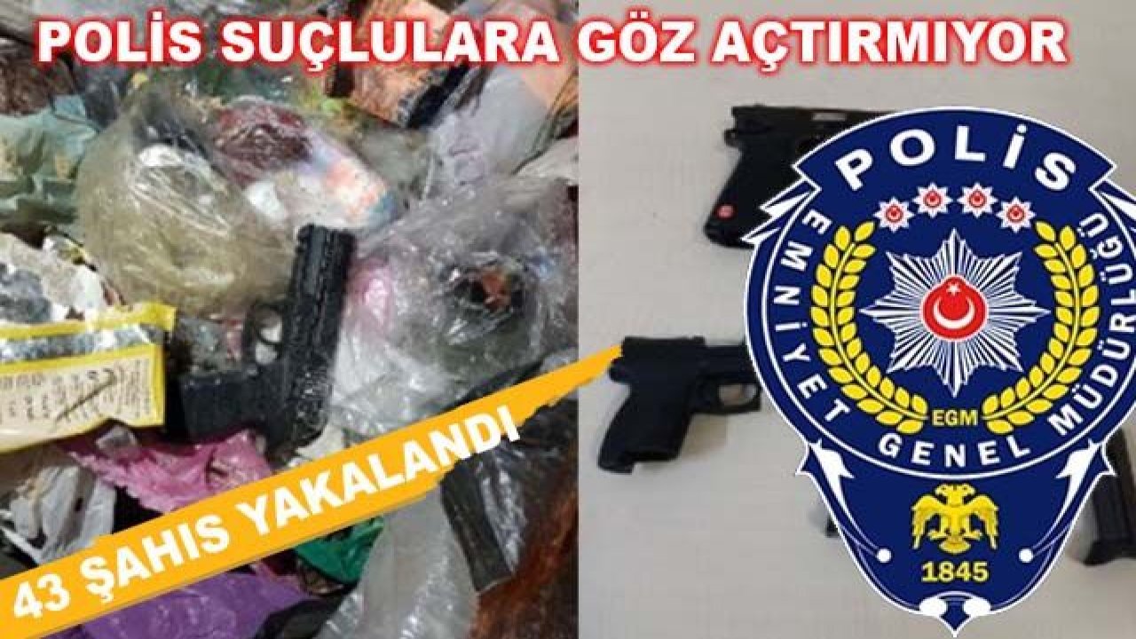 Gaziantep'te 43 Aranan Şahıs Yakalndı