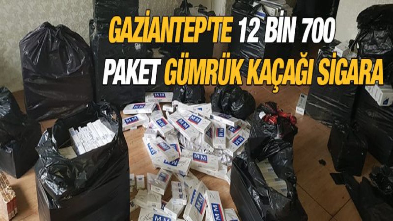 Gaziantep'te 12 bin 700 paket gümrük kaçağı sigara ele geçirildi