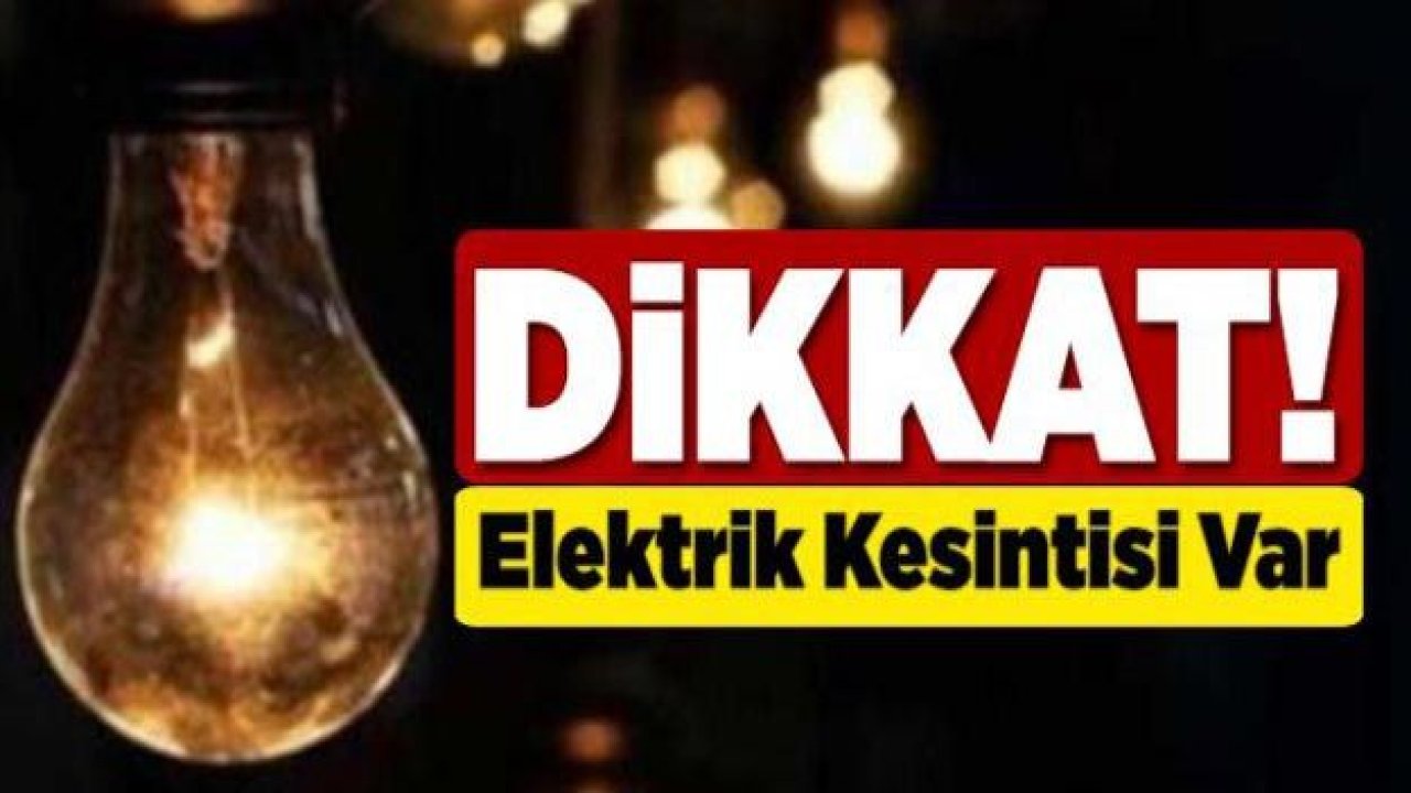 Gaziantep'te 30 Kasım 2020 elektrik kesintisi...