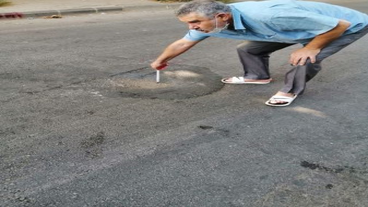 Nizip Caddesinde 20 santimlik çukur... ÖLÜME DAVETİYE ÇIKARTIYOR...  ESNAF ÇUKUR İSYANI