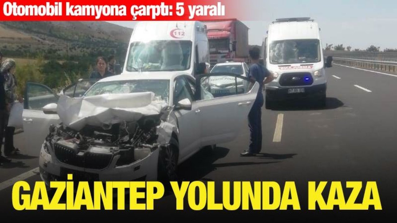 Şanlıurfa’da otomobil kamyona çarptı: 5 yaralı