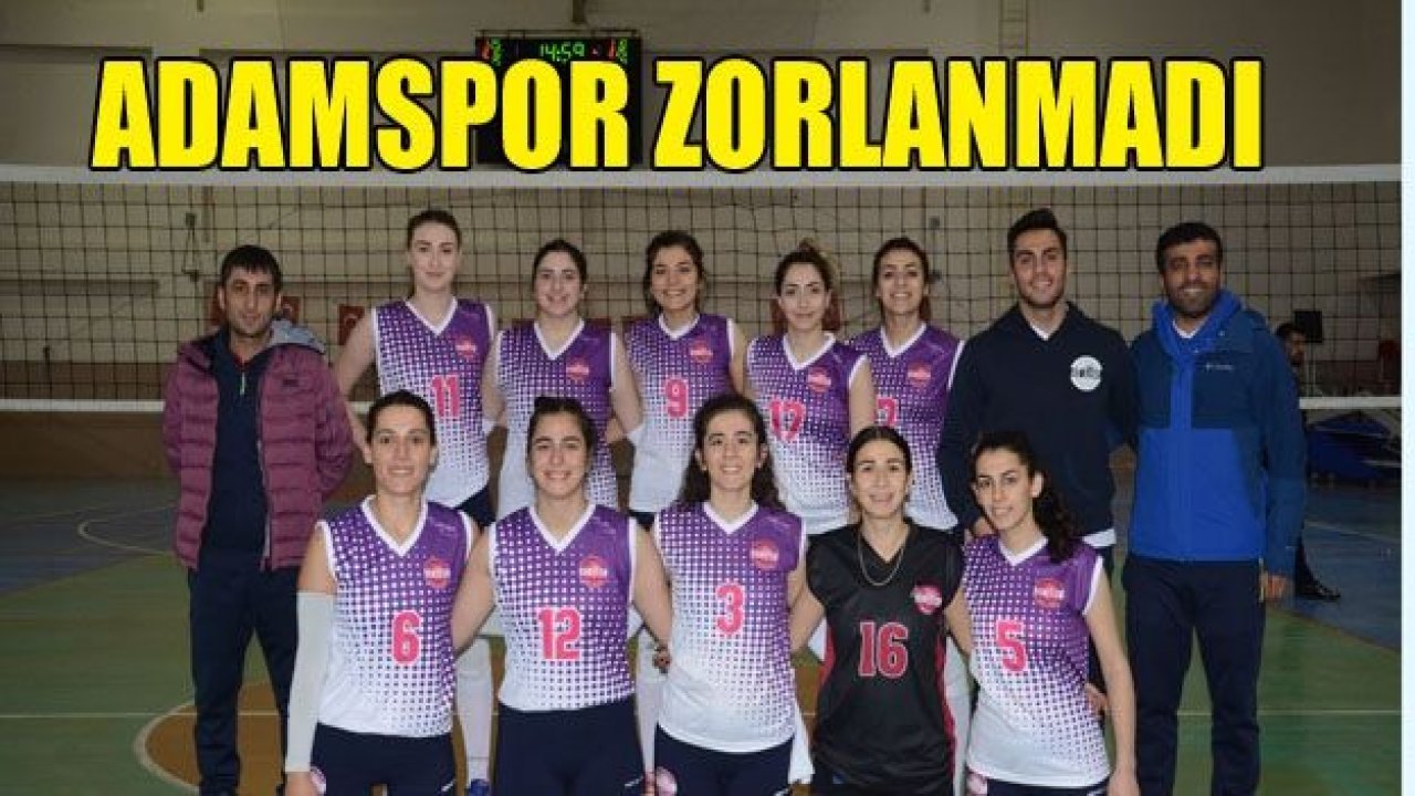 Adamspor zorlanmadı 3-0