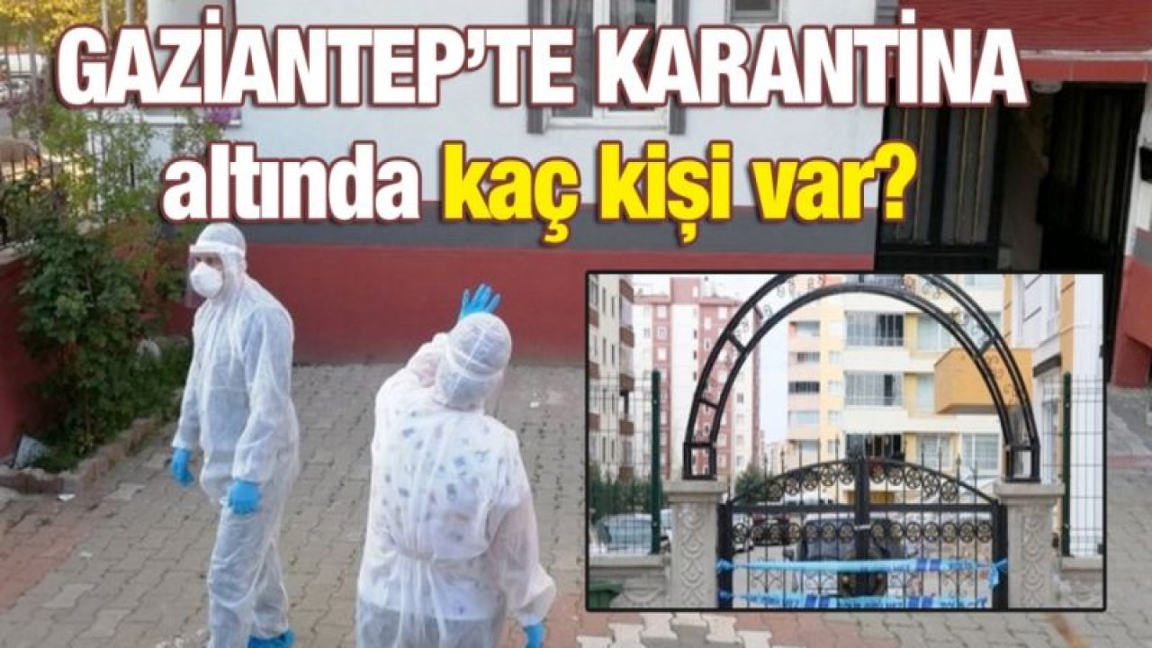 Gaziantep’te karantina altında kaç kişi var?