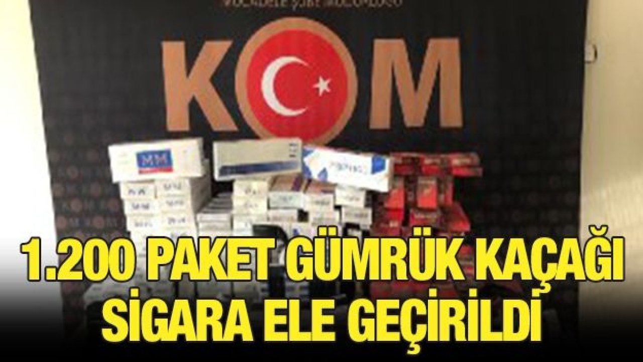 1.200 PAKET GÜMRÜK KAÇAĞI SİGARA ELE GEÇİRİLDİ