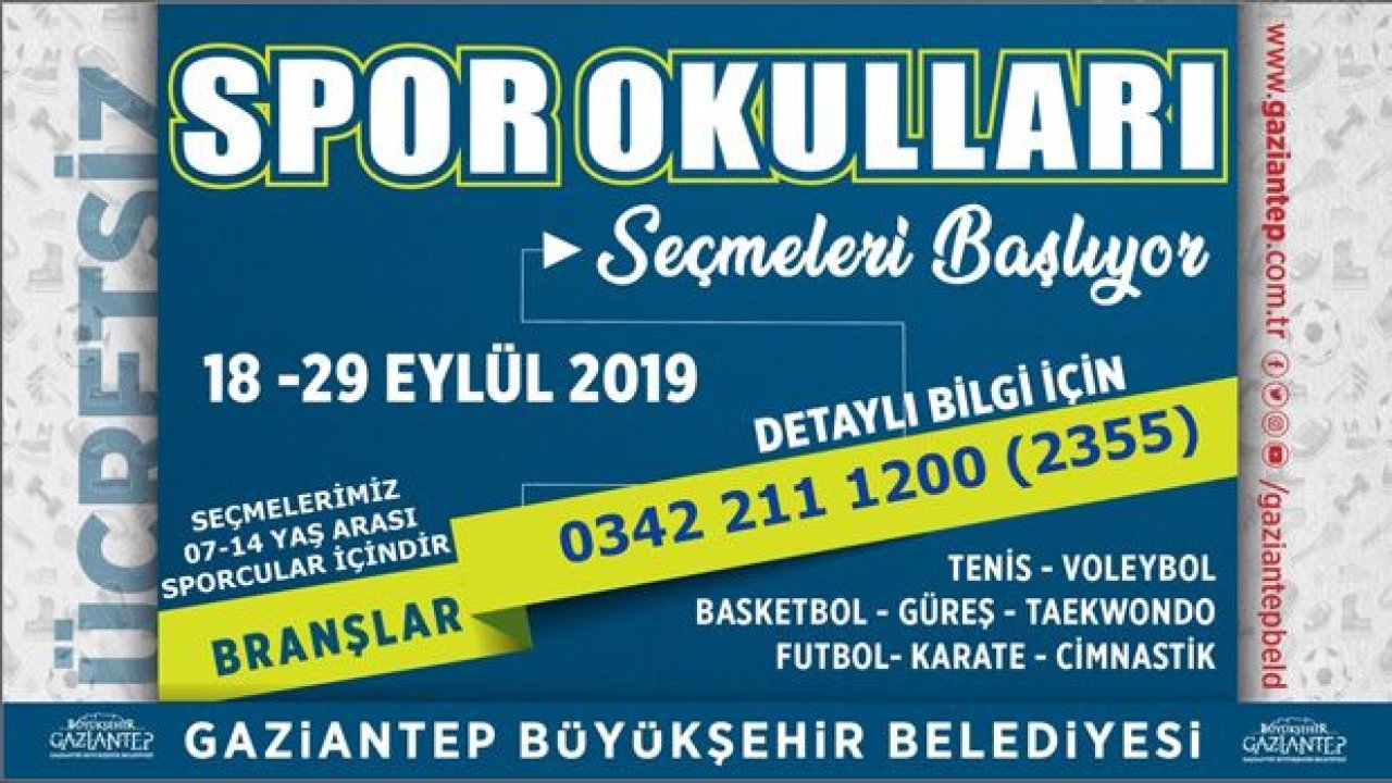 Spor okulları seçmeleri başlıyor