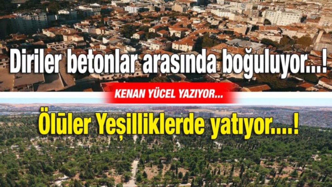 Ölūler Yeşilliklerde yatıyor....! Diriler betonlar arasında boğuluyor....!