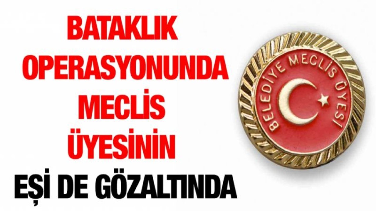 Bataklık Operasyonunda belediye meclis üyesinin eşi de gözaltında