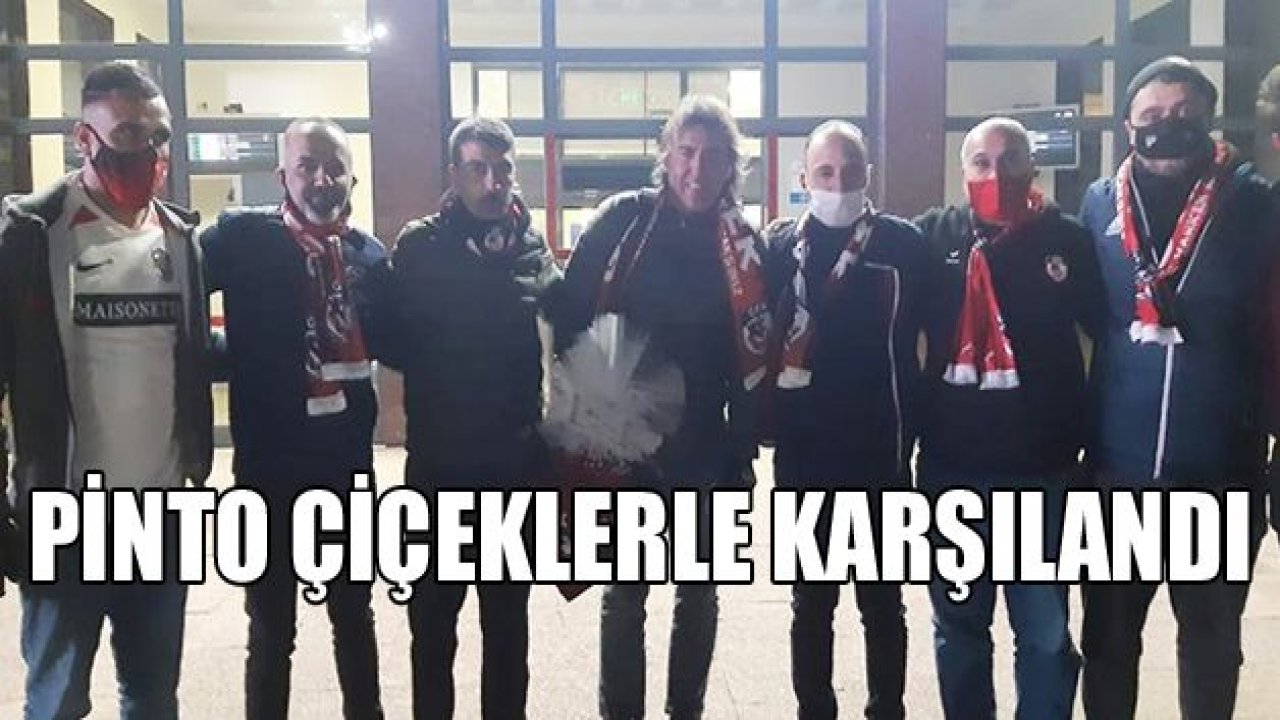 Pinto çiçeklerle karşılandı