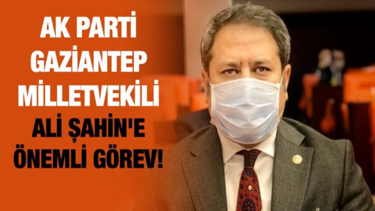 AK Parti Gaziantep Milletvekili Ali Şahin'e önemli görev!