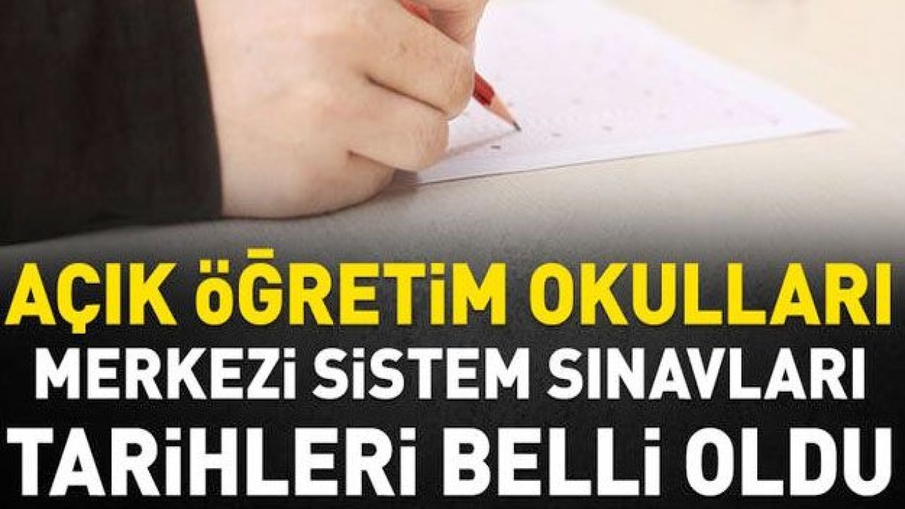 Açık öğretim okulları 2. dönem merkezi sistem sınavları, 25-29 Mart'ta yapılacak