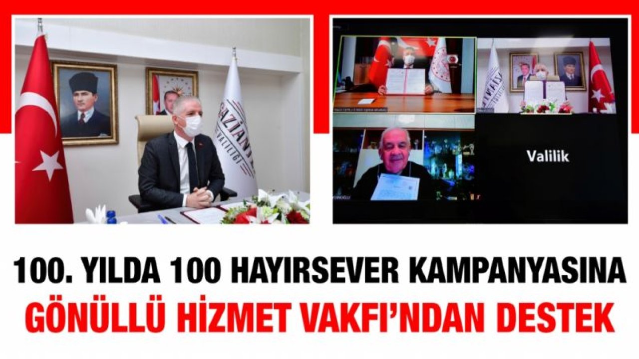 100. YILDA 100 HAYIRSEVER KAMPANYASINA GÖNÜLLÜ HİZMET VAKFI’NDAN DESTEK