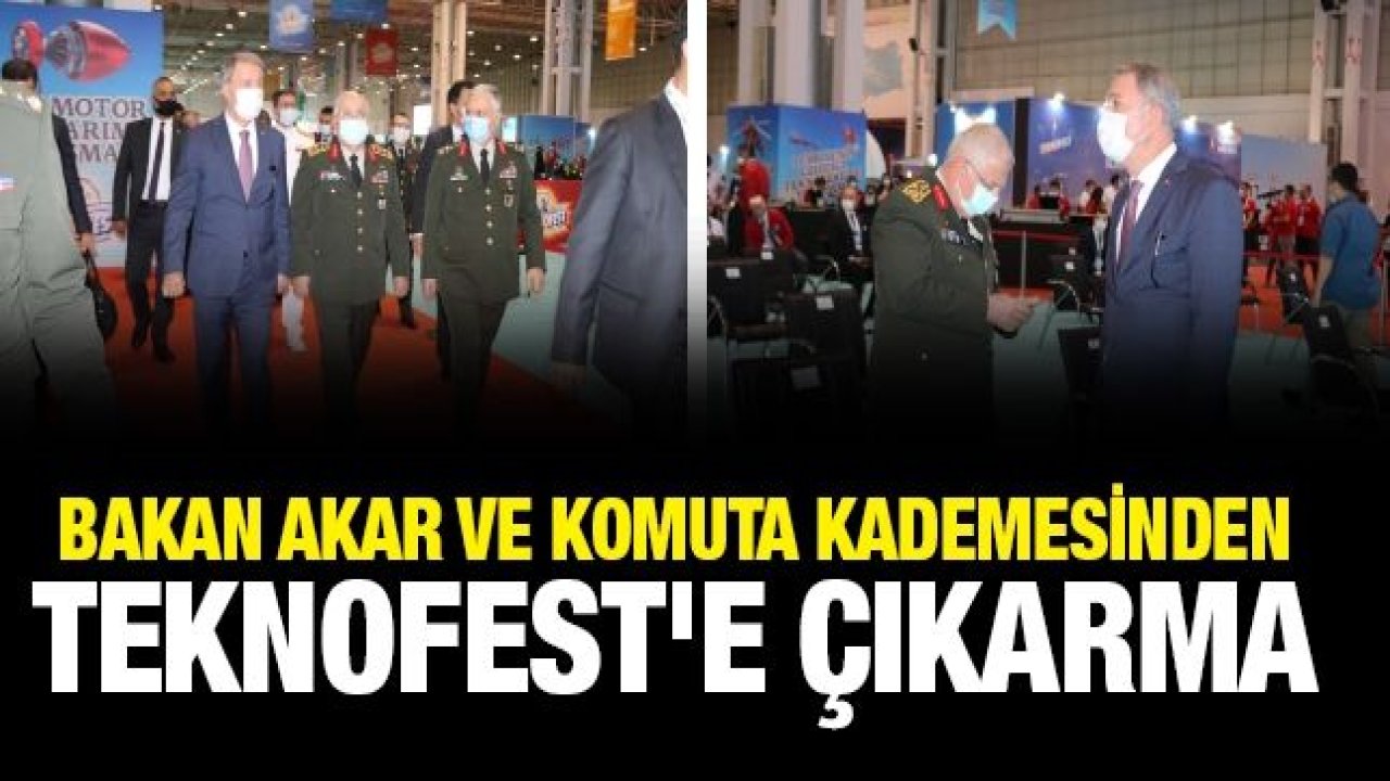 Bakan Akar ve komuta kademesinden Teknofest'e çıkarma