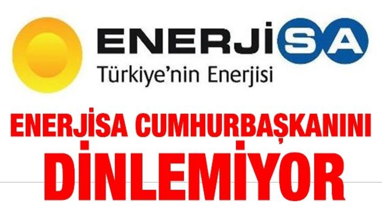 Enerjisa Cumhurbaşkanını dinlemiyor