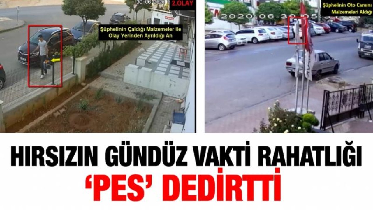 Hırsızın gündüz vakti rahatlığı ‘pes’ dedirtti