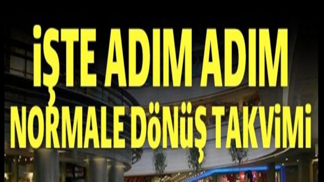 İşte adım adım normale dönüş takvimi