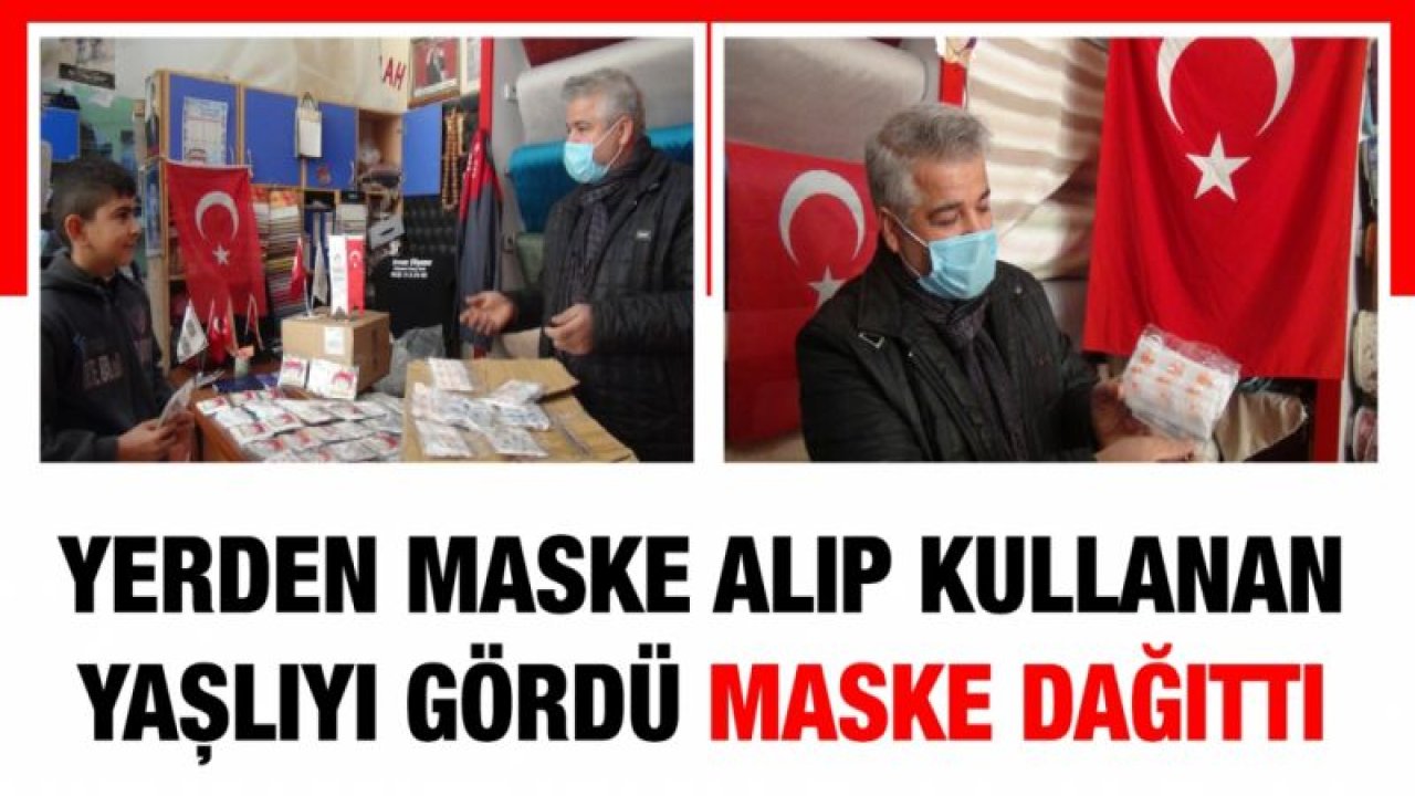 Yerden maske alıp kullanan yaşlıyı gördü 24 bin maske dağıttı