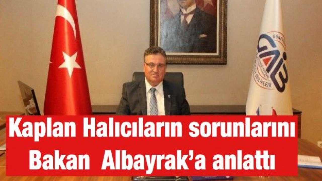 Kaplan Halıcıların sorunlarını Bakan  Albayrak’a anlattı