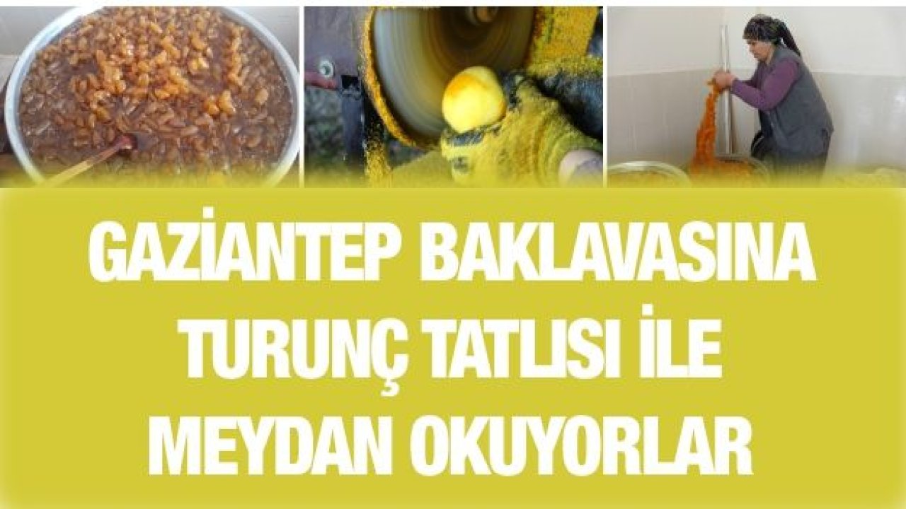 Gaziantep baklavasına turunç tatlısı ile meydan okuyorlar