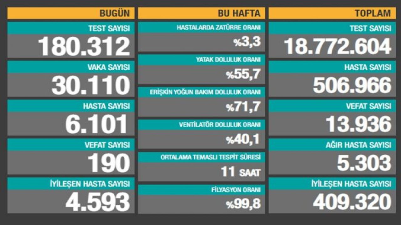 Güncel corona virüsü verileri açıklandı! İşte 1 Aralık tablosu