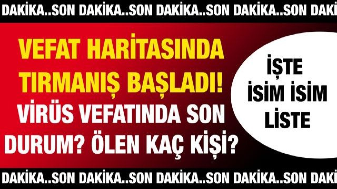 #SonDakika...#Gaziantep''te Vefat haritasında 'TIRMANIŞ BAŞLADI'! #Gaziantep'te Virüs vefatında son durum? #Gaziantep'te 05.01.2021 (Salı) Ölen kaç kişi? İşte #Gaziantep'te günün defin list