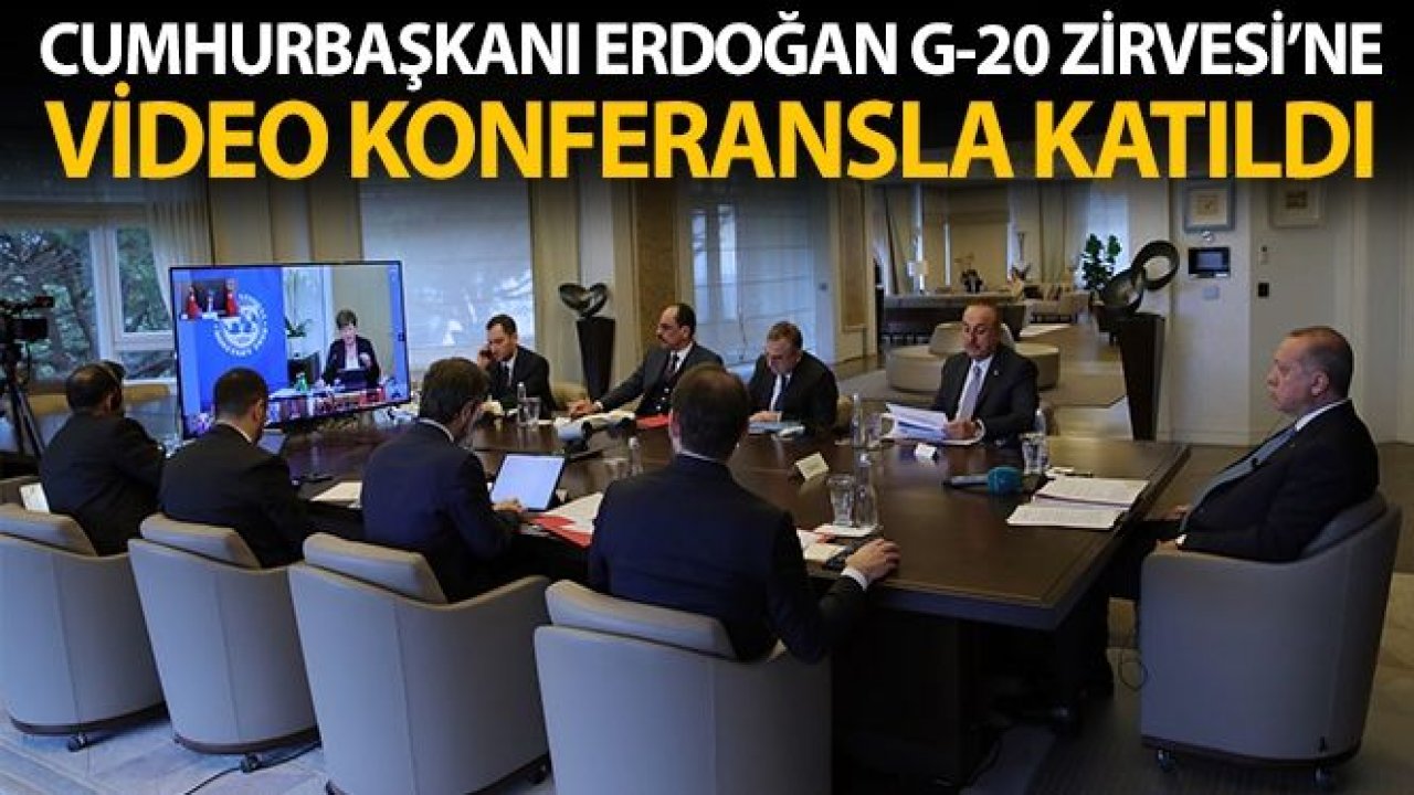 Cumhurbaşkanı Recep Tayyip Erdoğan, video konferans yöntemiyle gerçekleştirilen G20 Liderler Olağanüstü Zirvesine katıldı.