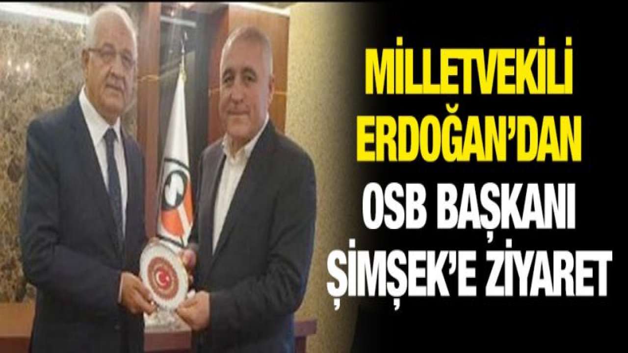 Milletvekili Erdoğan'dan Şimşek'e ziyaret