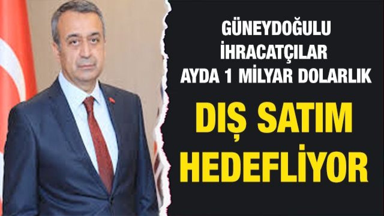 Güneydoğulu ihracatçılar ayda 1 milyar dolarlık dış satım hedefliyor