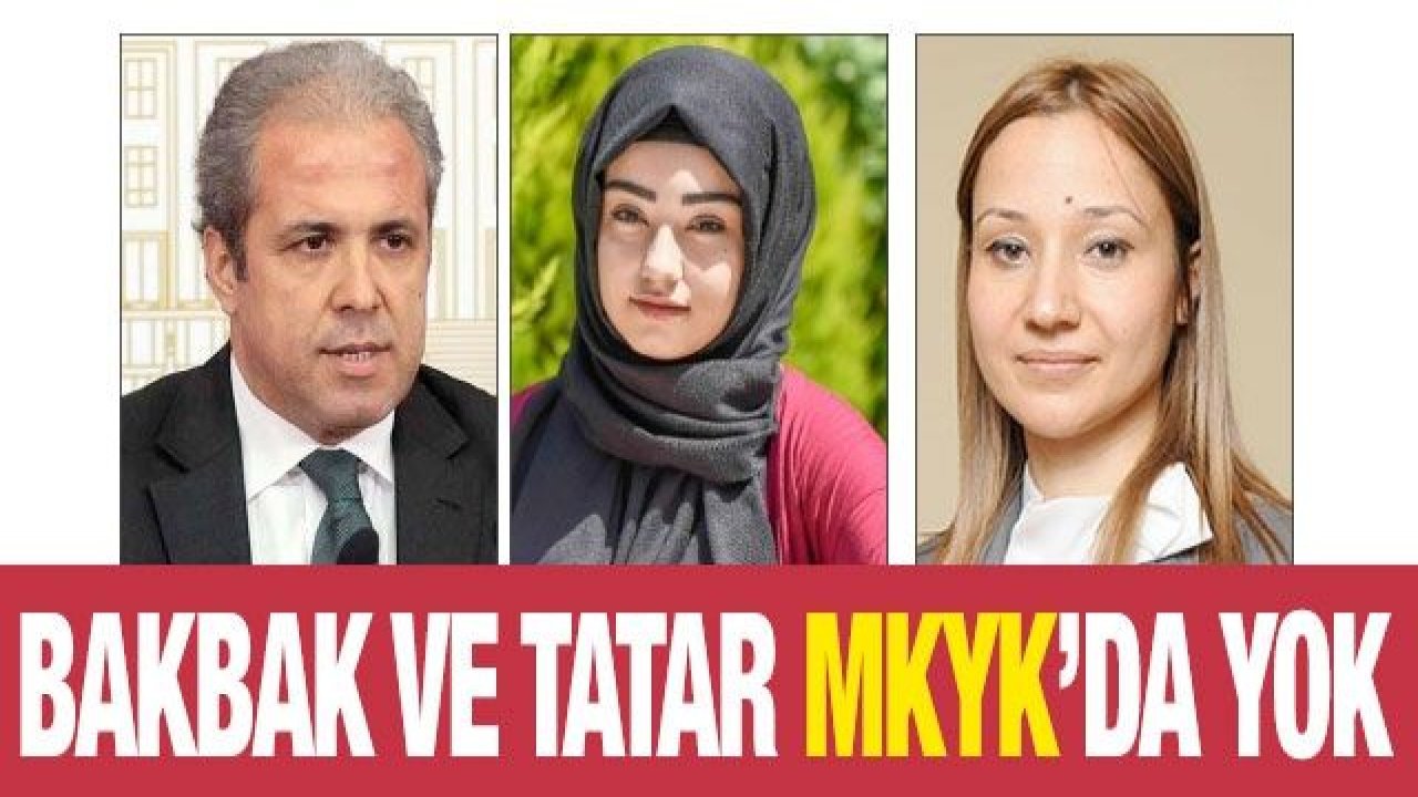 Bakbak ve Tatar MKYK’da yok