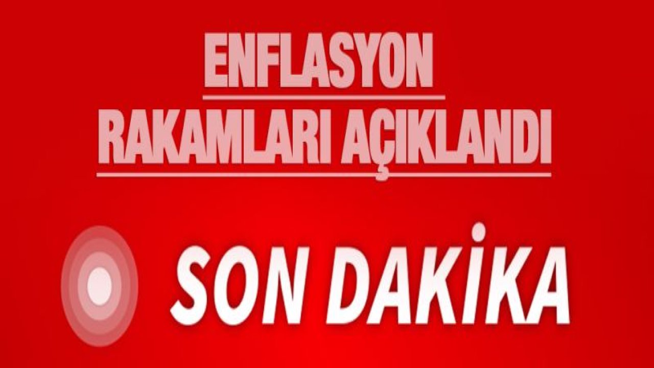 Enflasyon rakamları açıklandı