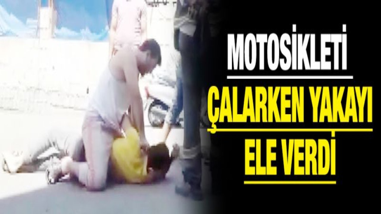 Motosikleti çalmaya çalışırken yakalandı