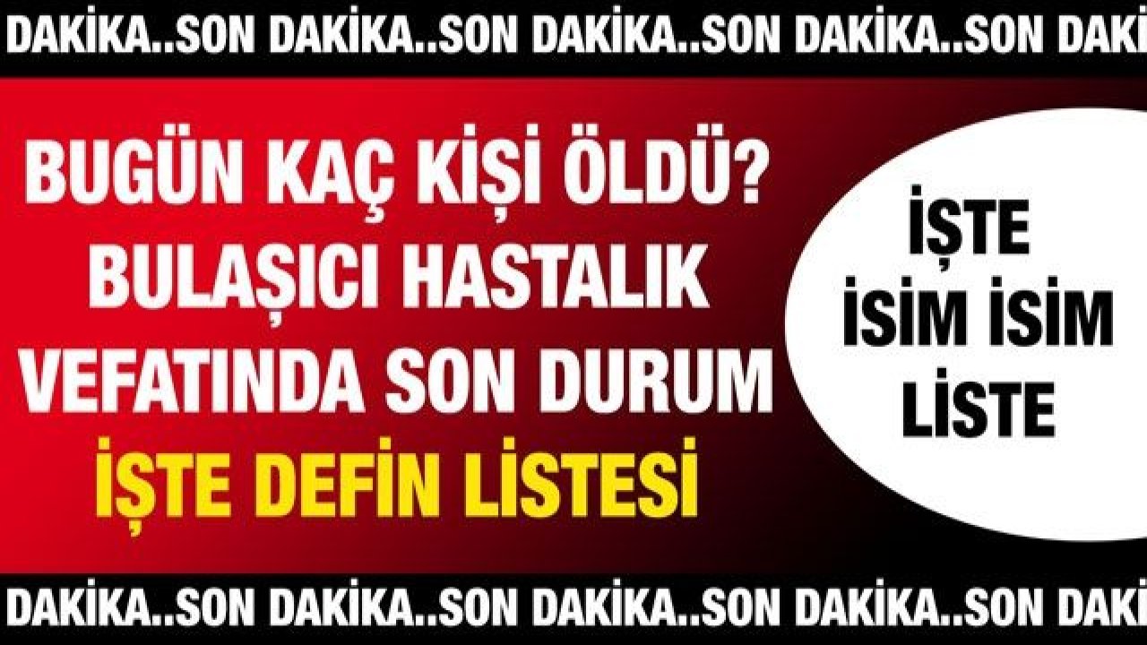 Son dakika... Vefat haritasında  değişim sürüyor! Virüs vefatında son durum? Ölen kaç kişi? İşte Gaziantep'te günün defin listesi...