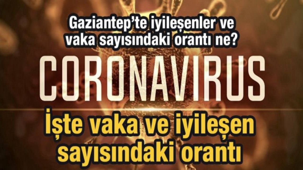 Gaziantep’te iyileşenler ve vaka sayısındaki orantı ne? İşte vaka ve iyileşen sayısındaki orantı...